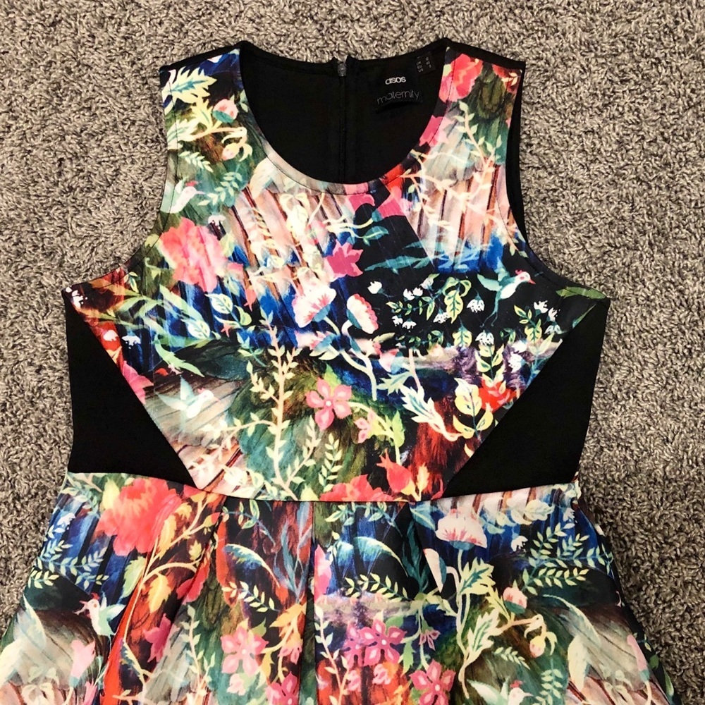 5/$25 ASOS maternity floral A-line dress, size 8 - Picture 2 of 6